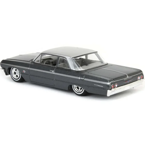 Manufacturer_Greenlight Collectibles Cars & Suvs<1/64 1964 Chevrolet Bel Air, Dark Gray & Silver Metallic, California Lowriders Series 6