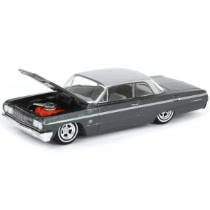 Manufacturer_Greenlight Collectibles Cars & Suvs<1/64 1964 Chevrolet Bel Air, Dark Gray & Silver Metallic, California Lowriders Series 6