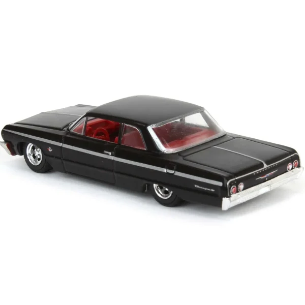 Manufacturer_Greenlight Collectibles Cars & Suvs<1/64 1964 Chevrolet Biscayne, Black with Red Interior, California Lowriders Series 4
