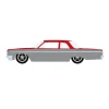 Manufacturer_Greenlight Collectibles Cars & Suvs<1/64 1964 Chevrolet Biscayne Lowrider, Silver Metallic & Red Two-Tone, California Lowriders Series 7