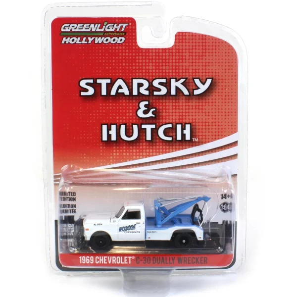 Manufacturer_Greenlight Collectibles Tow & Straight Trucks<1/64 1969 Chevrolet C-30 Dually Wrecker, Roscoe Tow Service, Starsky & Hutch TV Series