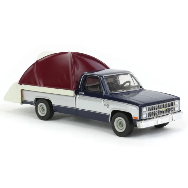 Manufacturer_Greenlight Collectibles Pickup Trucks<1/64 1982 Chevrolet C-10 Silverado with Truck Bed Tent, Great Outdoors Series 2