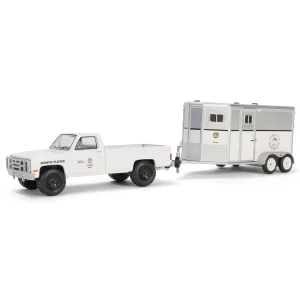 Manufacturer_Greenlight Collectibles Agricultural Trucks | Emergency Vehicles<1/64 1987 Chevrolet C20 with Horse Trailer, LAPD Search & Rescue Mounted Platoon, Hitch & Tow Series 31