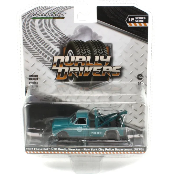 Manufacturer_Greenlight Collectibles Tow & Straight Trucks<1/64 1967 Chevrolet C-30 Wrecker, NYPD, Dually Drivers 12