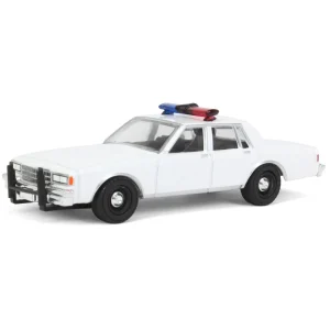 Manufacturer_Greenlight Collectibles Emergency Vehicles<1/64 1980-90 Chevrolet Caprice, Blank White with Light Bar & Grill Guard, Hot Pursuit