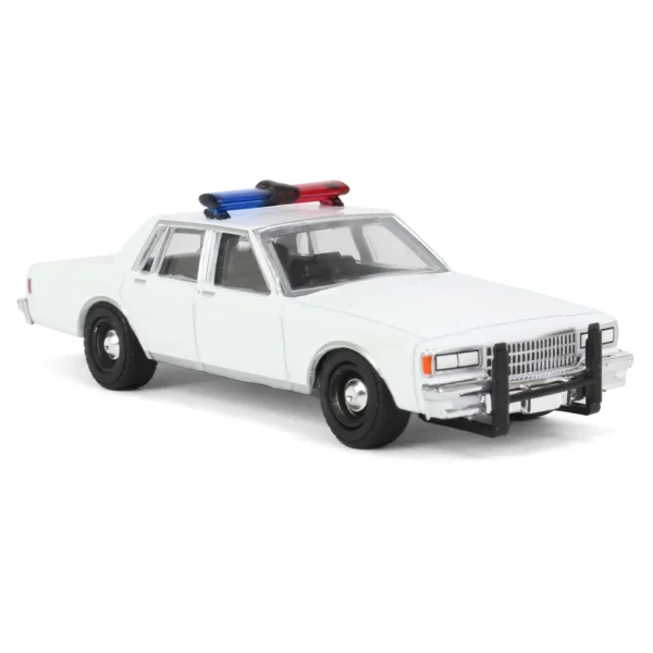 Manufacturer_Greenlight Collectibles Emergency Vehicles<1/64 1980-90 Chevrolet Caprice, Blank White with Light Bar & Grill Guard, Hot Pursuit