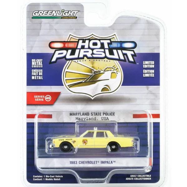 Manufacturer_Greenlight Collectibles Cars & Suvs | Emergency Vehicles<1/64 1983 Chevrolet Impala, Maryland Sate Police, Hot Pursuit Series 45