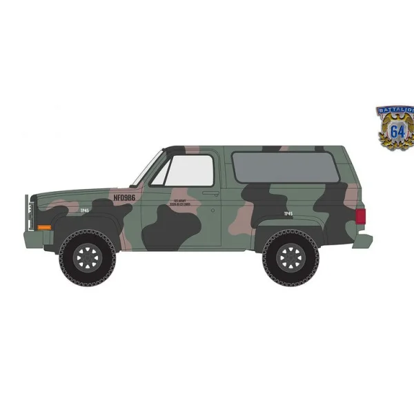 Manufacturer_Greenlight Collectibles Cars & Suvs<1/64 1985 Chevrolet M1009 CUCV, US Army, Camo, Battalion 64 Series 2
