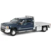 Manufacturer_Greenlight Collectibles Lowboys & Flatbeds | Pickup Trucks<1/64 2016 Chevrolet Silverado 3500 Flatbed Dually, Blue, B&B Toys Exclusive