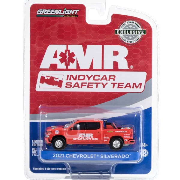 Manufacturer_Greenlight Collectibles Pickup Trucks<1/64 2021 Chevrolet Silverado, 2021 NTT IndyCar Safety Team