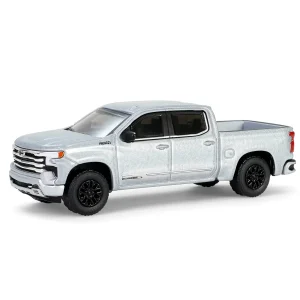 Manufacturer_Greenlight Collectibles Pickup Trucks<1/64 2024 Chevrolet Silverado High Country with Pop-Up Camper, Sterling Gray, Hitch & Tow Series 32
