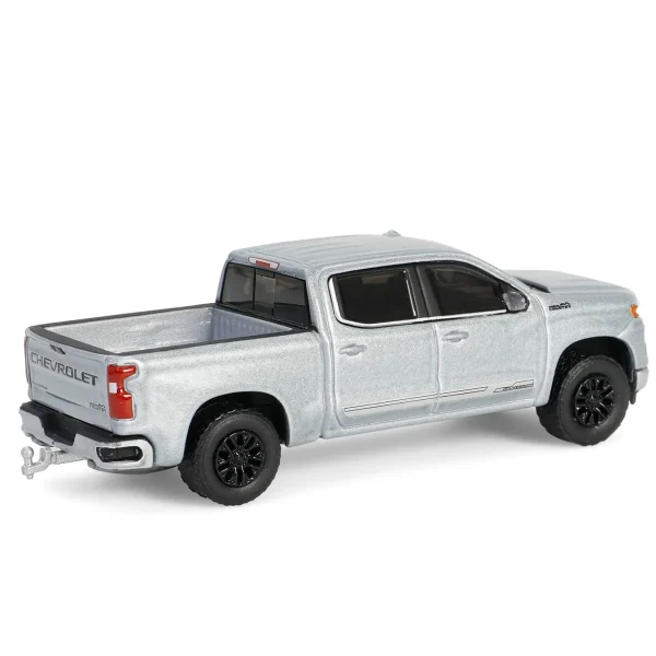 Manufacturer_Greenlight Collectibles Pickup Trucks<1/64 2024 Chevrolet Silverado High Country with Pop-Up Camper, Sterling Gray, Hitch & Tow Series 32