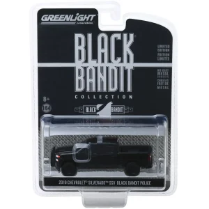 Manufacturer_Greenlight Collectibles Emergency Vehicles | Pickup Trucks<1/64 2019 Chevrolet Silverado Police Pickup Truck, Black Bandit Series 21