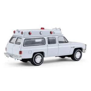 Manufacturer_Greenlight Collectibles Cars & Suvs | Emergency Vehicles<1/64 1983 Chevrolet Suburban K20 Custom Deluxe Ambulance, Plain White, Hobby Exclusive