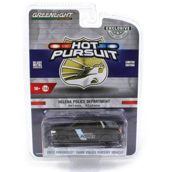 Manufacturer_Greenlight Collectibles Cars & Suvs<1/64 2022 Chevrolet Tahoe Police Pursuit Vehicle, Helena Police Alabama