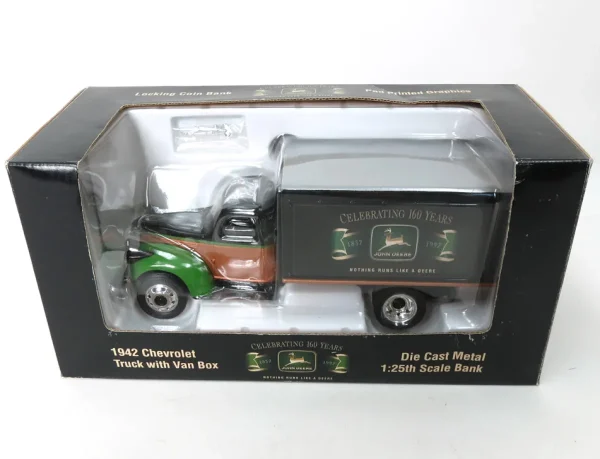 Manufacturer_SpecCast Airplanes & Banks<1/25 1942 Chevrolet Truck with Van Box Bank - 160 Years of John Deere