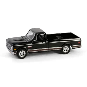Manufacturer_Greenlight Collectibles Cars & Suvs | Pickup Trucks<1/64 1972 Chevy Cheyenne C10 Short Bed, Black, Hobby Exclusive