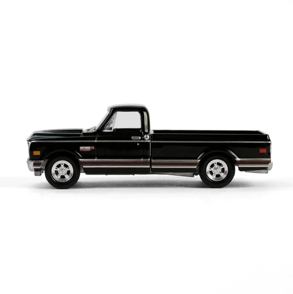 Manufacturer_Greenlight Collectibles Cars & Suvs | Pickup Trucks<1/64 1972 Chevy Cheyenne C10 Short Bed, Black, Hobby Exclusive