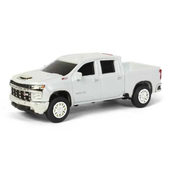 Manufacturer_ERTL Pickup Trucks<1/64 2020 Chevy Silverado LT, White, Collect N Play by ERTL