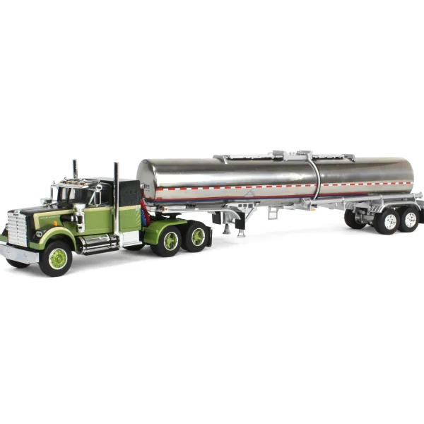 Manufacturer_DCP by First Gear Tanker Trucks<1/64 Dark Green/Olive White Western Star 4900 36in Sleeper with Brenner Chemical Tanker, DCP by First Gear