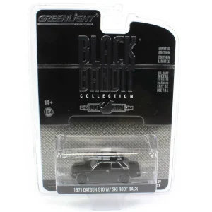 Manufacturer_Greenlight Collectibles Cars & Suvs<1/64 1971 Datsun 510 with Ski Roof Rack, Black Bandit Series 27