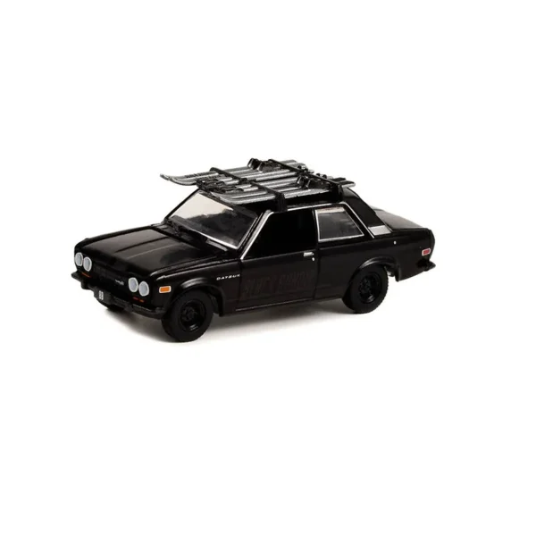 Manufacturer_Greenlight Collectibles Cars & Suvs<1/64 1971 Datsun 510 with Ski Roof Rack, Black Bandit Series 27