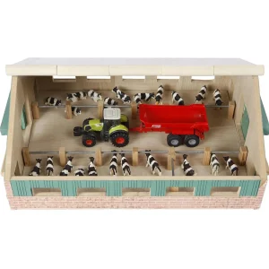 Manufacturer_Universal Hobbies Wooden Barns & Large Accessories<1/87 Deluxe Cattle Barn with Drive Thru Bay