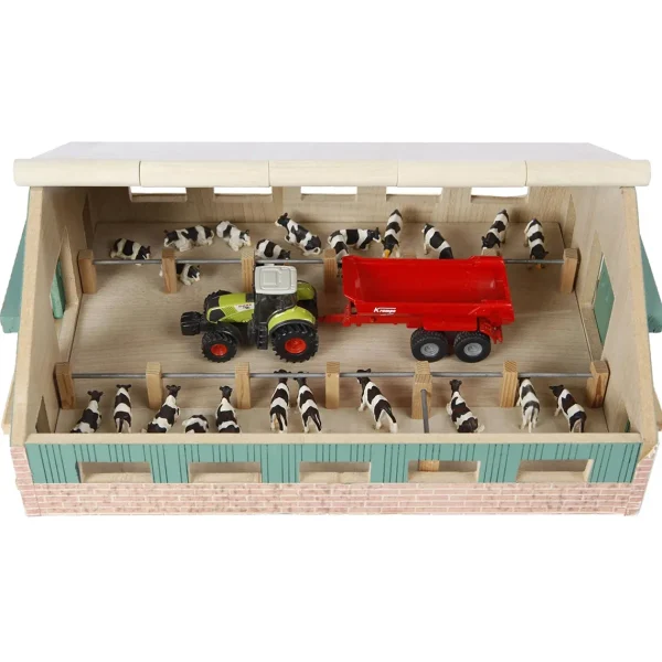 Manufacturer_Universal Hobbies Wooden Barns & Large Accessories<1/87 Deluxe Cattle Barn with Drive Thru Bay