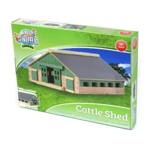 Manufacturer_Universal Hobbies Wooden Barns & Large Accessories<1/87 Deluxe Cattle Barn with Drive Thru Bay