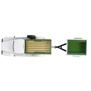 Manufacturer_Greenlight Collectibles Pickup Trucks<1/64 1950 Dodge Power Wagon with 1/4 Ton Cargo Trailer, Green & White, Hitch & Tow Series 32