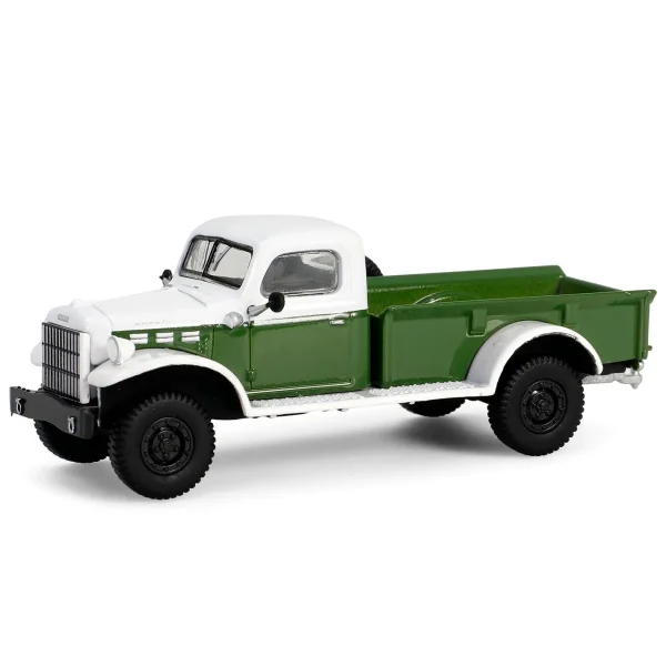 Manufacturer_Greenlight Collectibles Pickup Trucks<1/64 1950 Dodge Power Wagon with 1/4 Ton Cargo Trailer, Green & White, Hitch & Tow Series 32