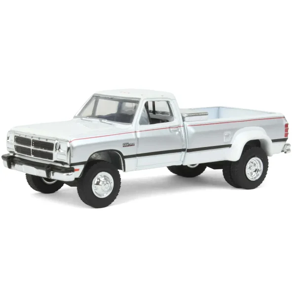 Manufacturer_Greenlight Collectibles Pickup Trucks<1/64 1993 Dodge Ram 350 Cummins Dually, White, LP Diecast Exclusive
