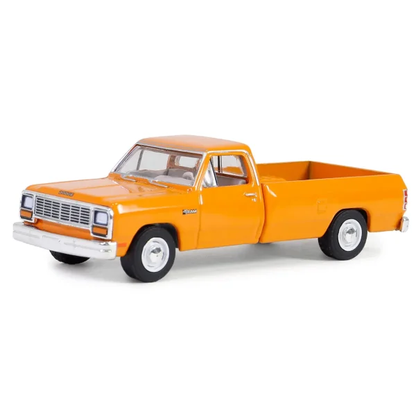 Manufacturer_Greenlight Collectibles Pickup Trucks<1/64 1982 Dodge Ram D-250, DOT Orange, Blue Collar Series 13