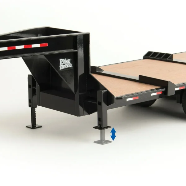 Manufacturer_ERTL Lowboys & Flatbeds | Pickup Trucks<1/16 ERTL Big Farm Blue Chevrolet Pickup Truck with Trailer & 6 Round Bales