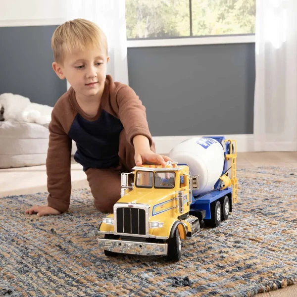 Manufacturer_ERTL Tow & Straight Trucks<1/16 ERTL Big Farm Yellow & Blue Peterbilt Model 367 Cement Mixer
