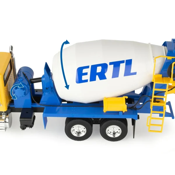 Manufacturer_ERTL Tow & Straight Trucks<1/16 ERTL Big Farm Yellow & Blue Peterbilt Model 367 Cement Mixer