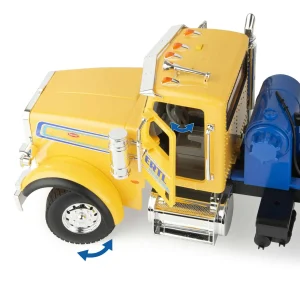 Manufacturer_ERTL Tow & Straight Trucks<1/16 ERTL Big Farm Yellow & Blue Peterbilt Model 367 Cement Mixer