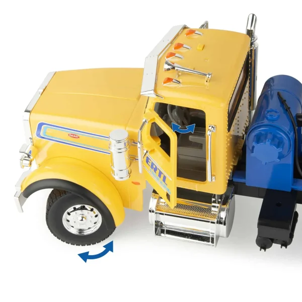 Manufacturer_ERTL Tow & Straight Trucks<1/16 ERTL Big Farm Yellow & Blue Peterbilt Model 367 Cement Mixer