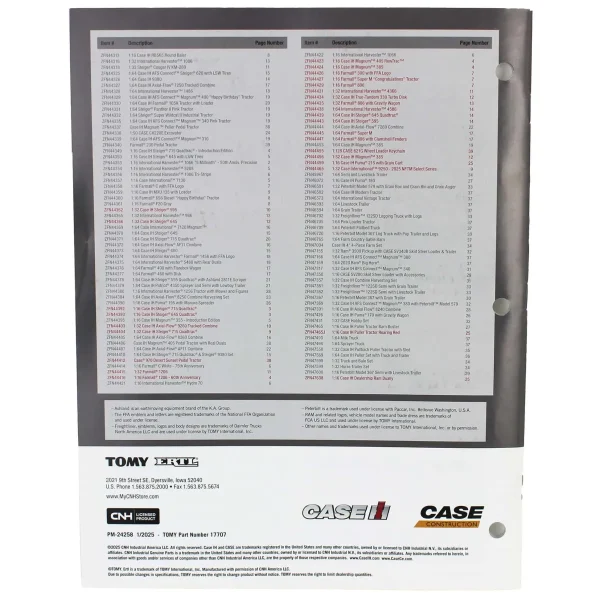Outback Toys Ih Farmall & Case Ih<2025 ERTL Case IH Full Size Color Catalog