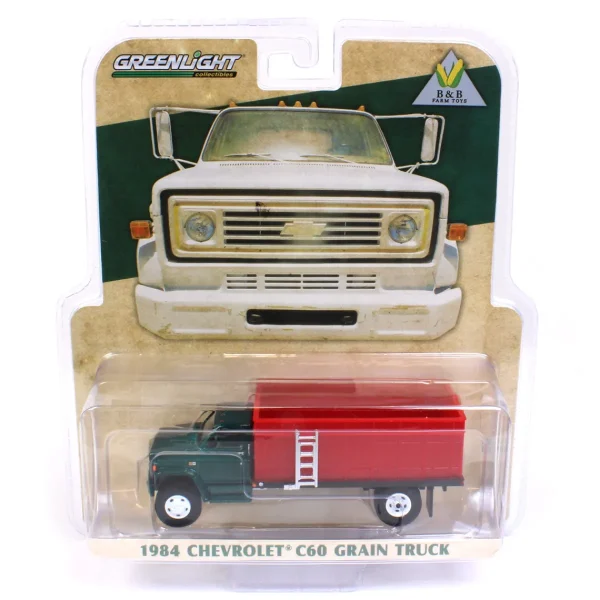 Manufacturer_Greenlight Collectibles Dump Trucks<1/64 Exclusive Limited 1984 Chevy C-60 Grain Truck with Green Cab