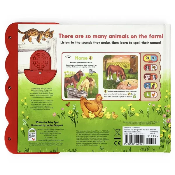 Outback Toys Books, Calendars & Dvds<Farm Animals, Interactive Sound Board Book