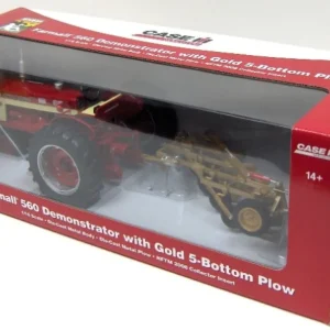 Manufacturer_ERTL Implements<1/16 Farmall 560 Demo with Gold 5-Bottom Plow, 2008 National Farm Toy Museum Edition
