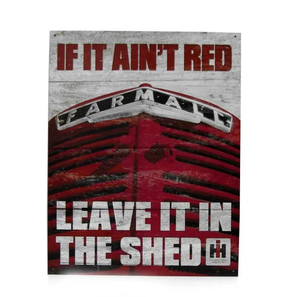Outback Toys Branded Signs<Farmall "If it Ain't Red" Tin Sign