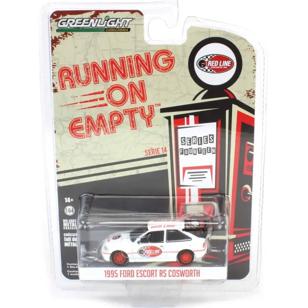 Manufacturer_Greenlight Collectibles Cars & Suvs<1/64 1995 Ford Escort RS Cosworth, Red Line Synthetic Oil, Running on Empty Series 14