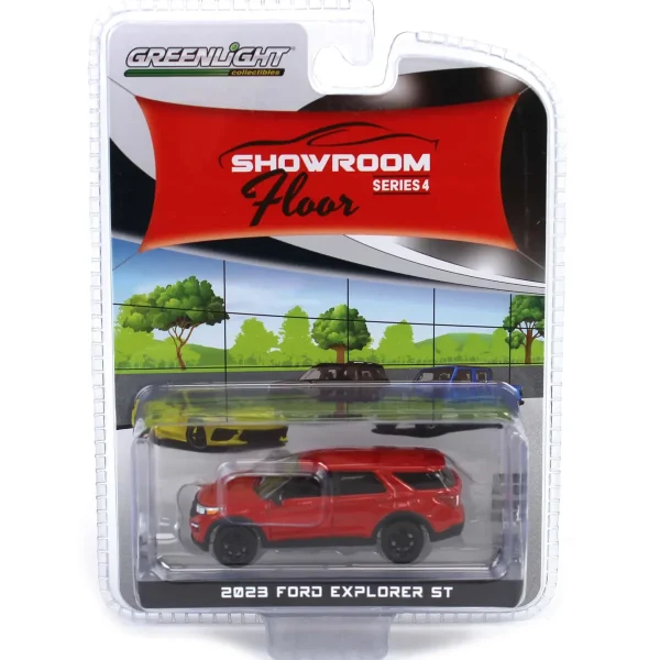 Manufacturer_Greenlight Collectibles Cars & Suvs<1/64 2023 Ford Explorer ST, Iridescent Rapid Red, Showroom Floor Series 4