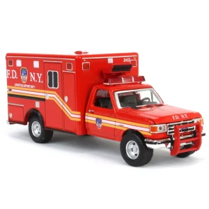 Manufacturer_Greenlight Collectibles Cars & Suvs | Emergency Vehicles<1/64 1989 Ford F-350 Ambulance - FDNY Logistical Support Unit, First Responders, Hobby Exclusive