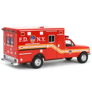 Manufacturer_Greenlight Collectibles Cars & Suvs | Emergency Vehicles<1/64 1989 Ford F-350 Ambulance - FDNY Logistical Support Unit, First Responders, Hobby Exclusive