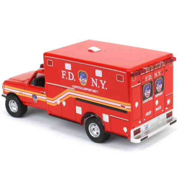 Manufacturer_Greenlight Collectibles Cars & Suvs | Emergency Vehicles<1/64 1989 Ford F-350 Ambulance - FDNY Logistical Support Unit, First Responders, Hobby Exclusive