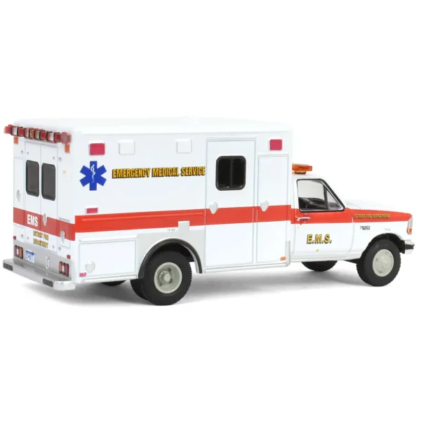 Manufacturer_Greenlight Collectibles Cars & Suvs | Emergency Vehicles<1/64 1995 Ford F-350 Ambulance, Detroit First Dept. EMS, First Responders, Hobby Exclusive