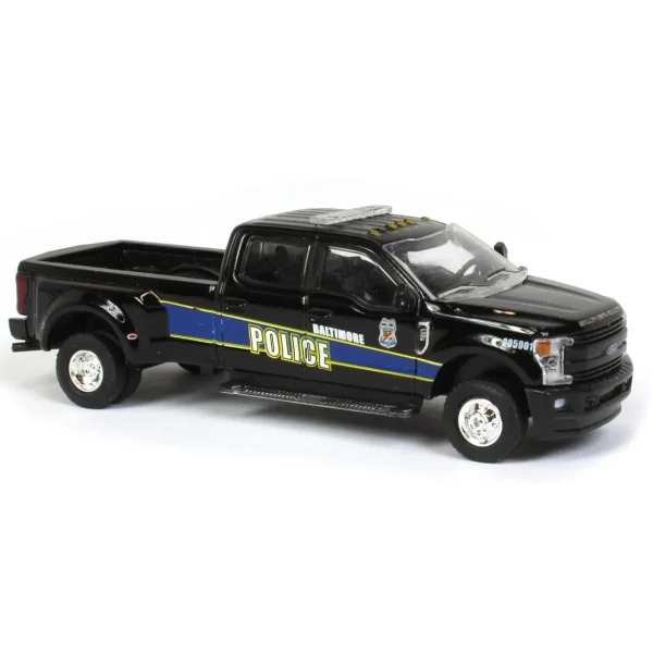 Manufacturer_Greenlight Collectibles Emergency Vehicles | Pickup Trucks<1/64 2019 Ford F-350 Dually, Baltimore Police, Dually Drivers Series 5
